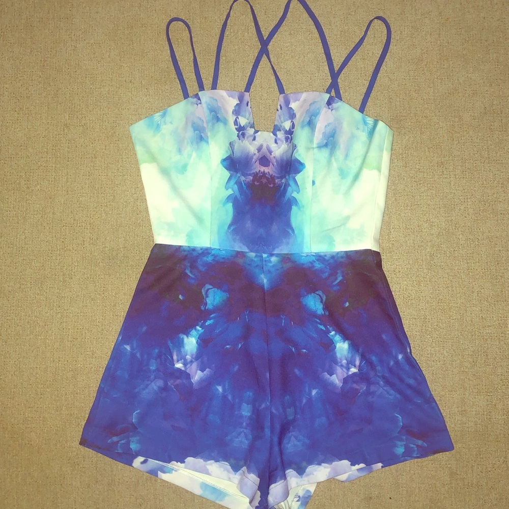 Cross strap romper